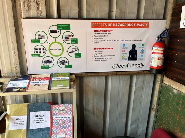 Hazard notices at the facility